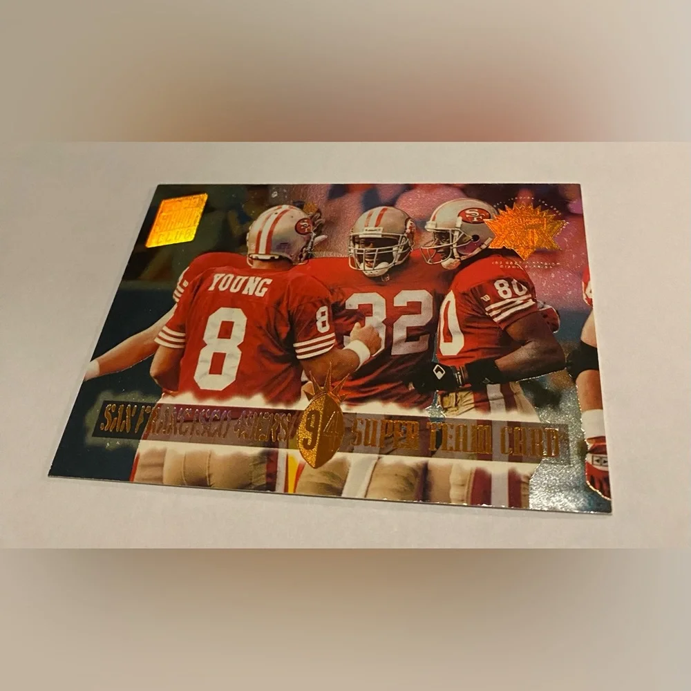 San Francisco 94 Topps Stadium Club Super Team Card Steve Young Jerry Rice